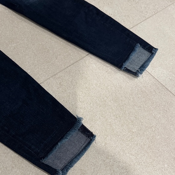 7 For All Mankind Dark Riverside Drive Ankle Distressed Skinny Jeans 26 - Picture 7 of 9